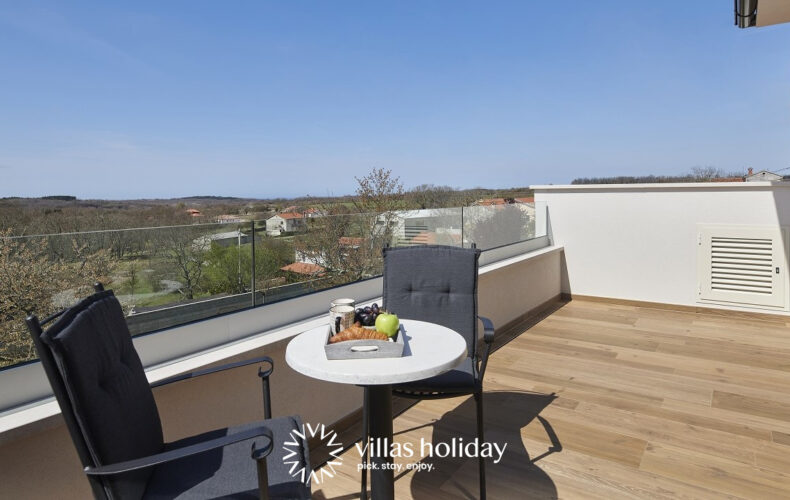 Terrace with a view of Villa Grgo