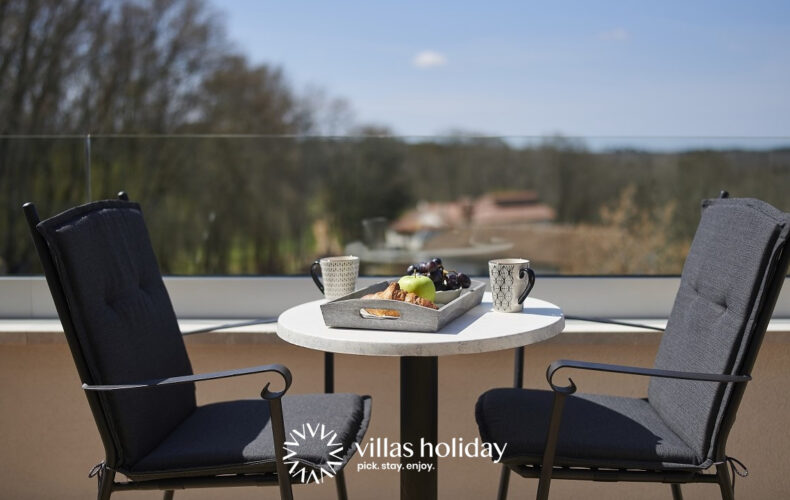 Terrace with a view of Villa Grgo