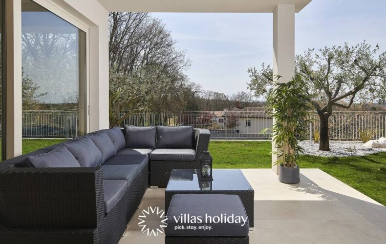 Outdoor lounge area of Villa Grgo