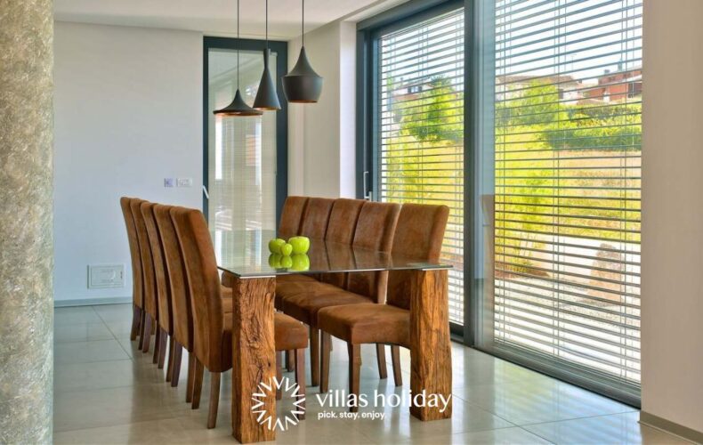 Spacious dining area of Villa Aria