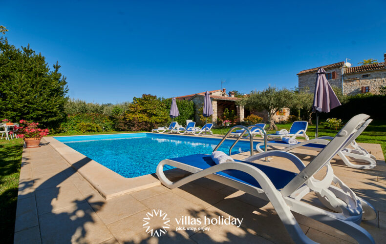 Rustic pet friendly villa with swimming pool in central Istria