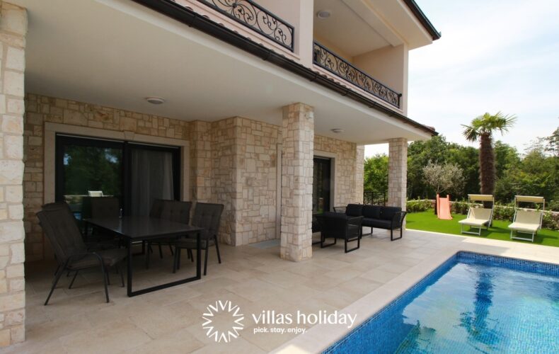 Outdoor lounge area of Villa Sara