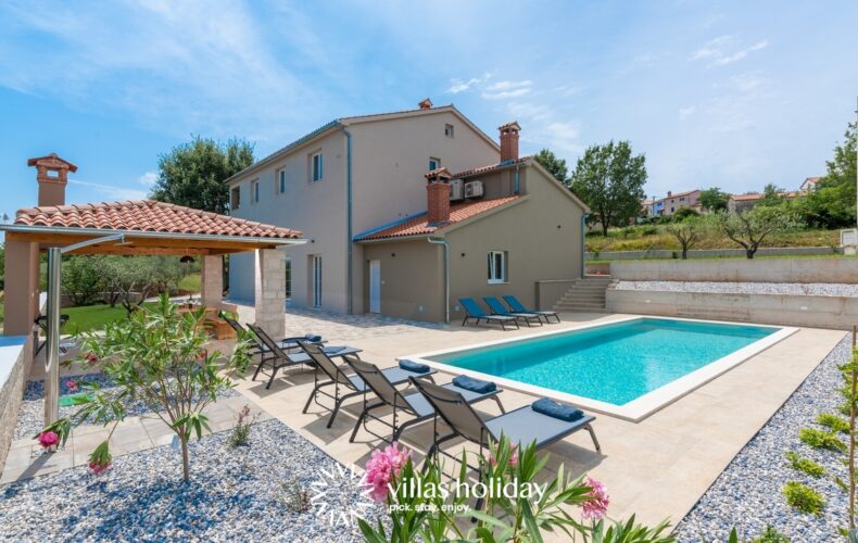 Charming villa with spacious swimming pool in central Istria